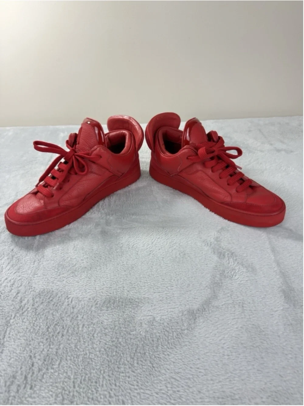 Louis Vuitton Men Sz 7.5 US/6.5 LV Kanye West Don Red Leather Sneakers Complete